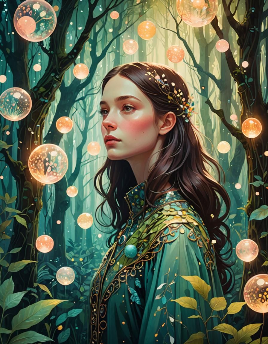 Ethereal Forest Ancestors: A Whimsical Illustration