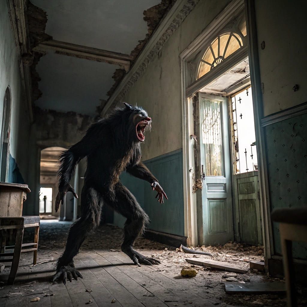 Horror Monster Attack in Abandoned Mansion