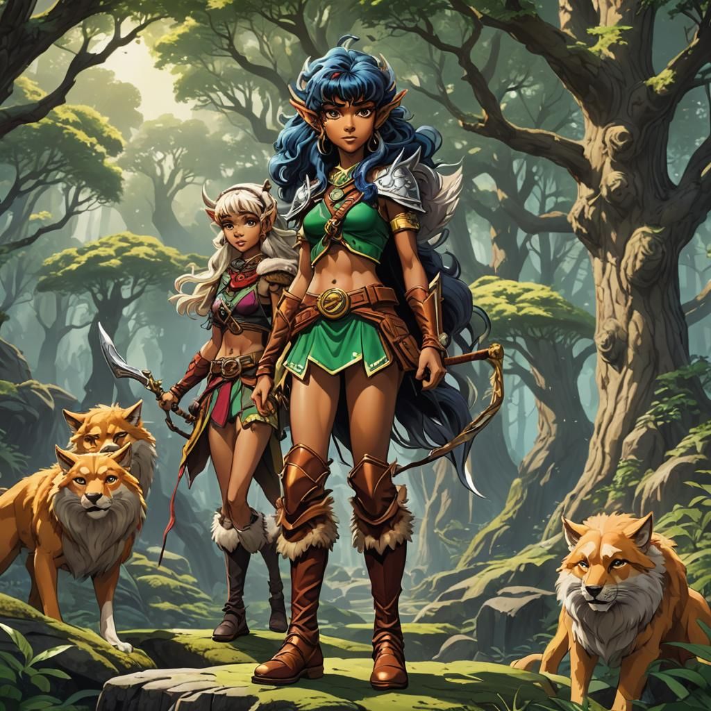 Elfquest Anime-Style 3D Art