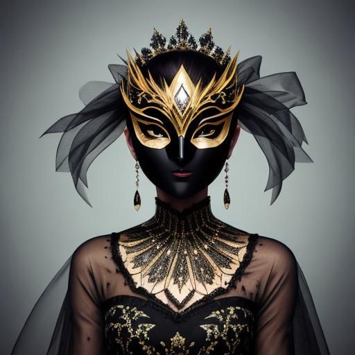 Masked Elegance: Mystery and Energetic Beauty