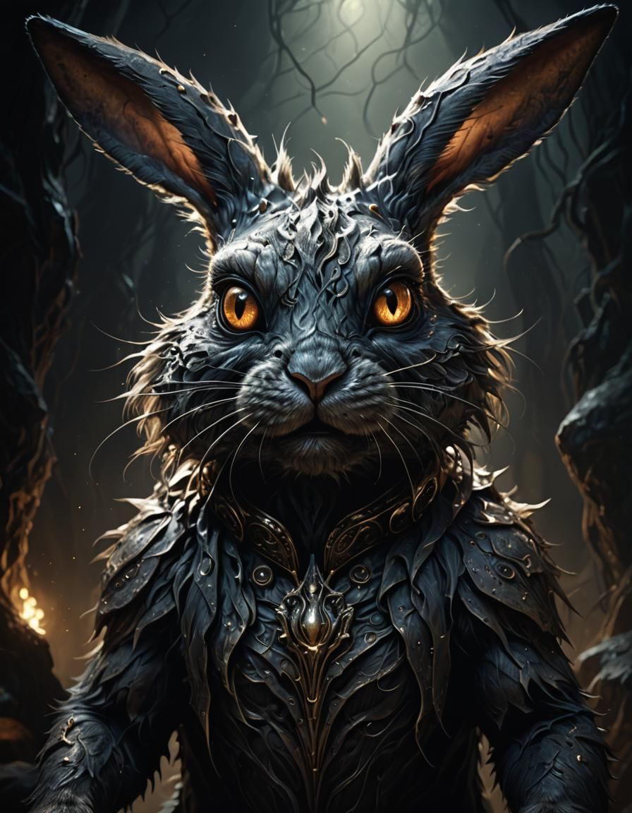 Eldritch Rabbit: Dark Fantasy Concept Art