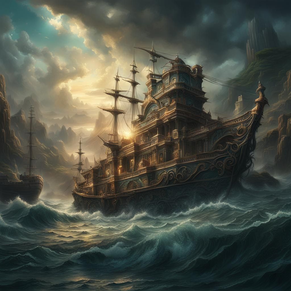 Epic Siren in a Dramatic Digital Matte Painting