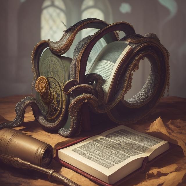 Surreal Tentacle Emerges From Open Bible