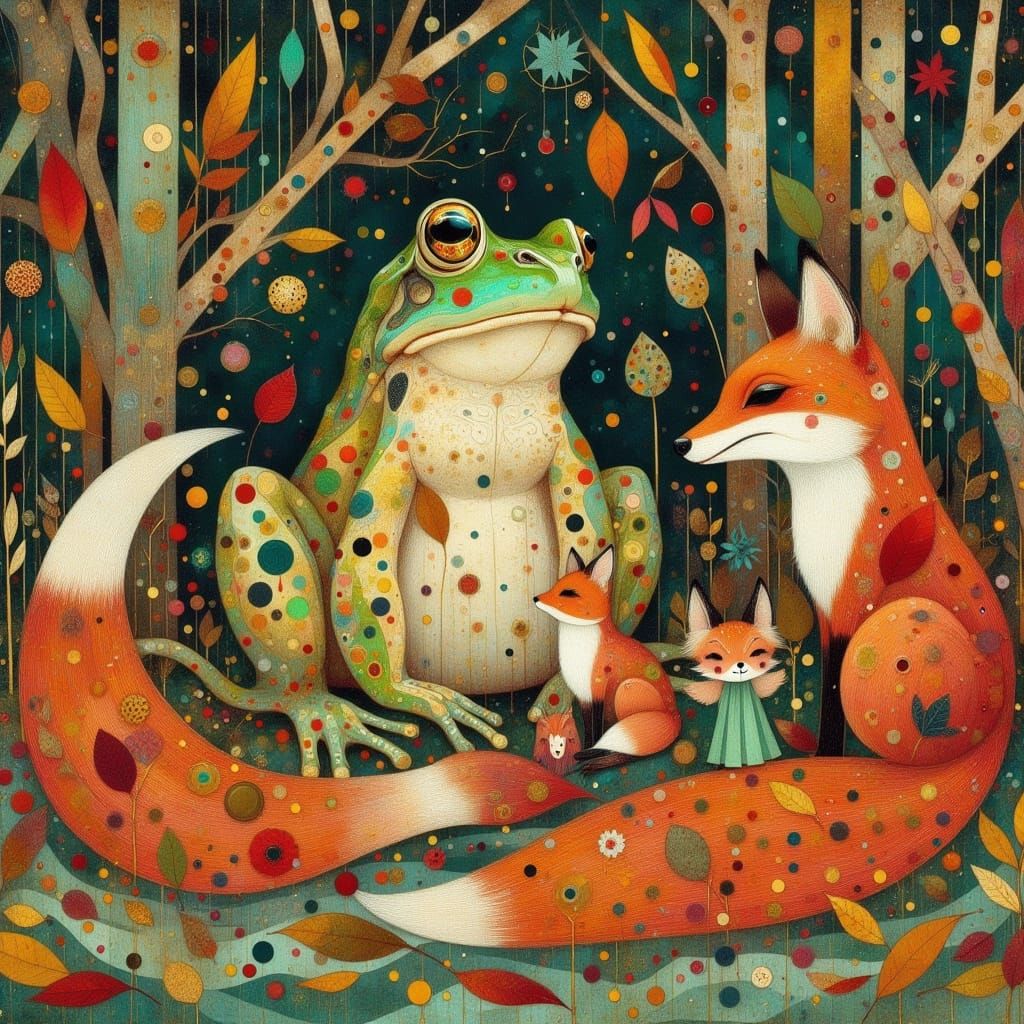 Toad Wedding in Fauvist Style