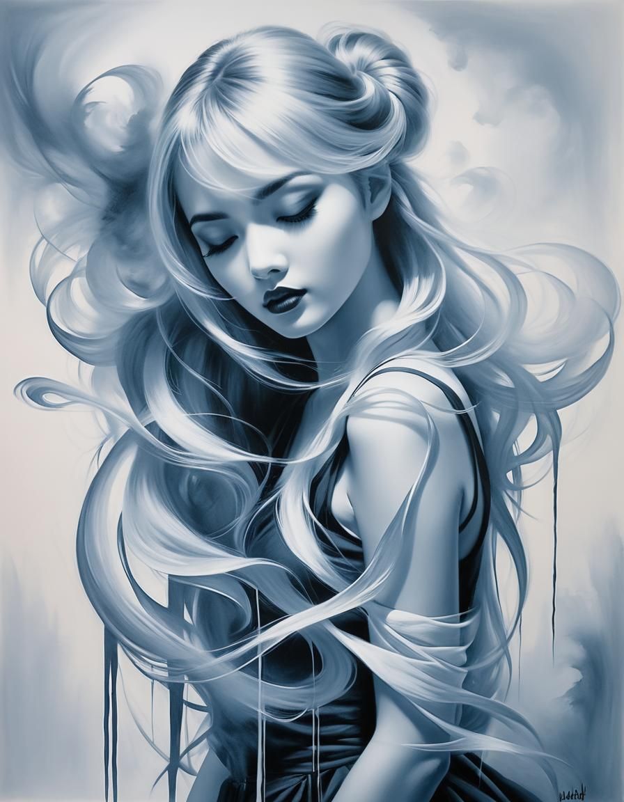 Charcoal Art: Black and White Whisper