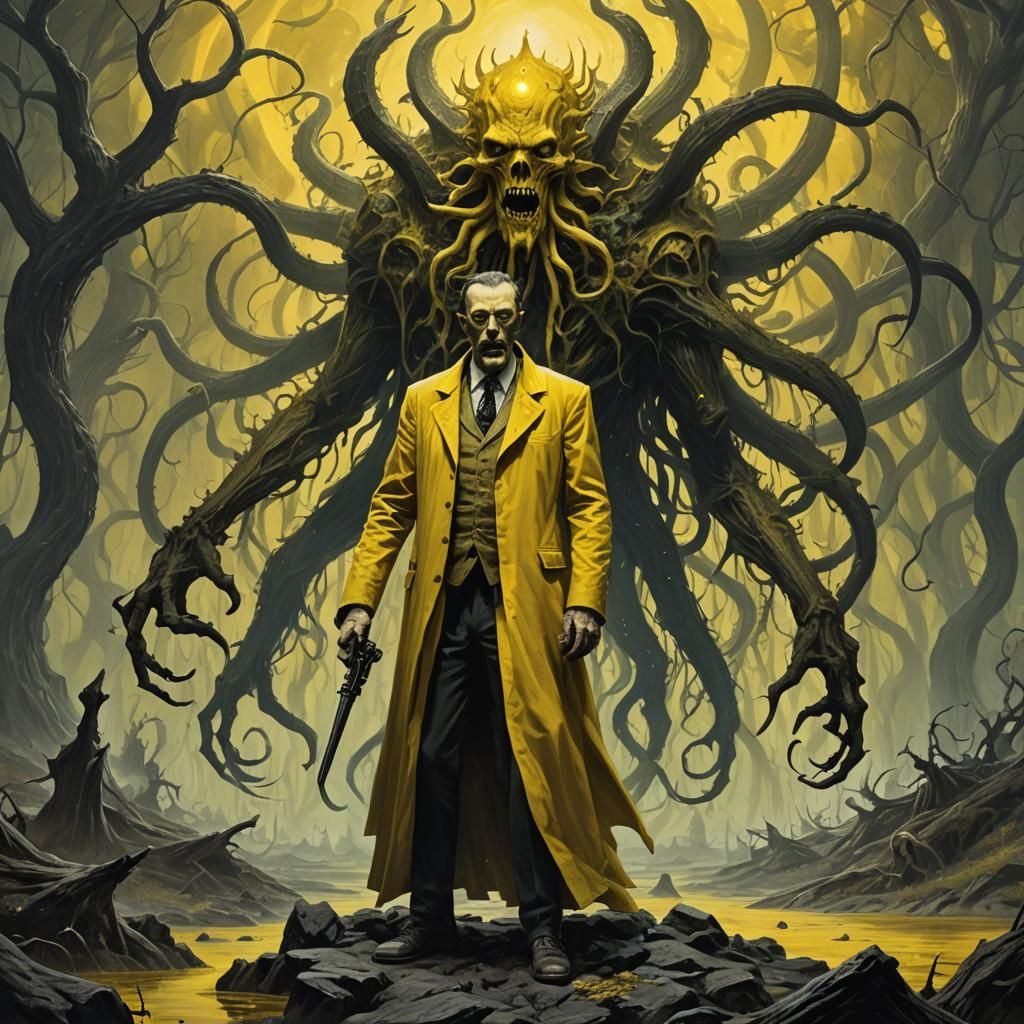 The Yellow King in Cosmic Horror Landscape
