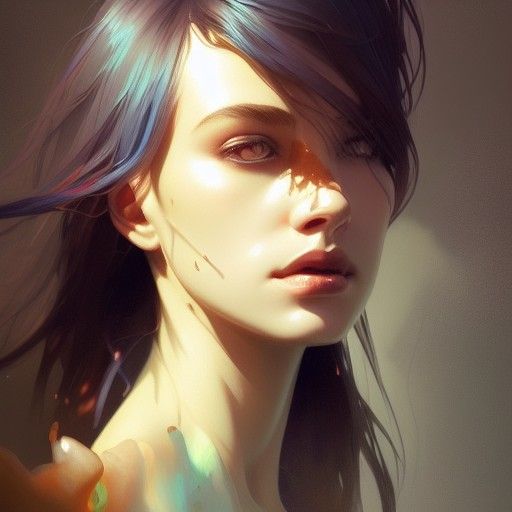 Scared and Beautiful Portrait in Hyperdetailed Style