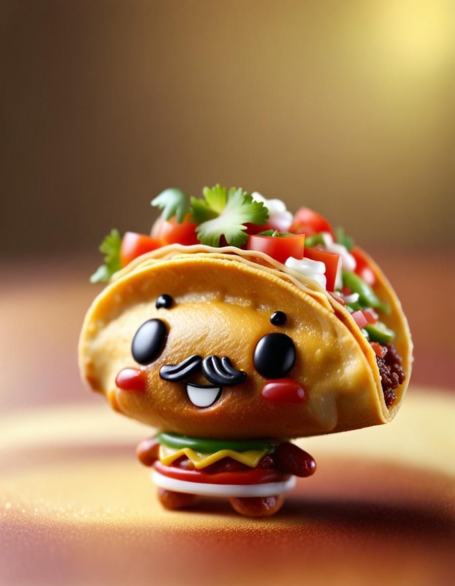 Chibi Taco: A Kawaii Sanrio-Style Food Portrait