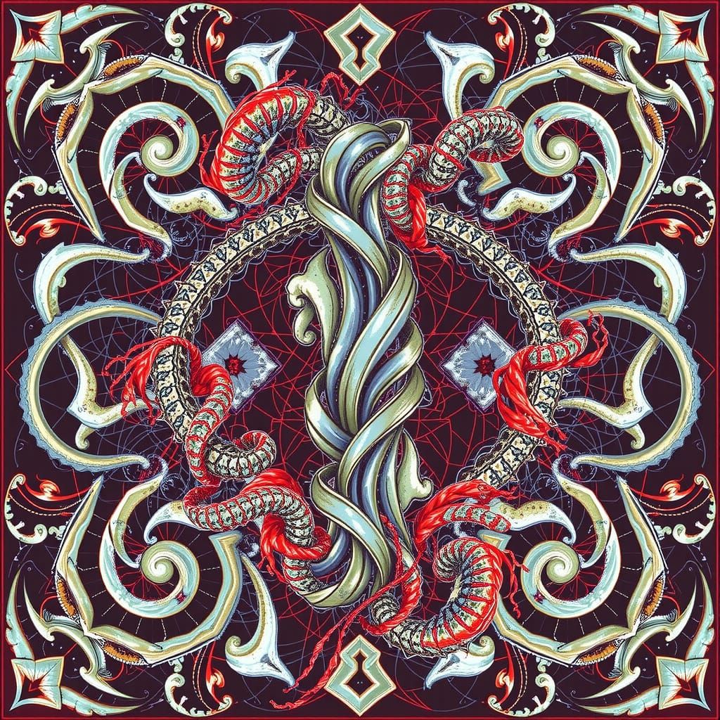 Abstract Swirling Forms in Dynamic Motion