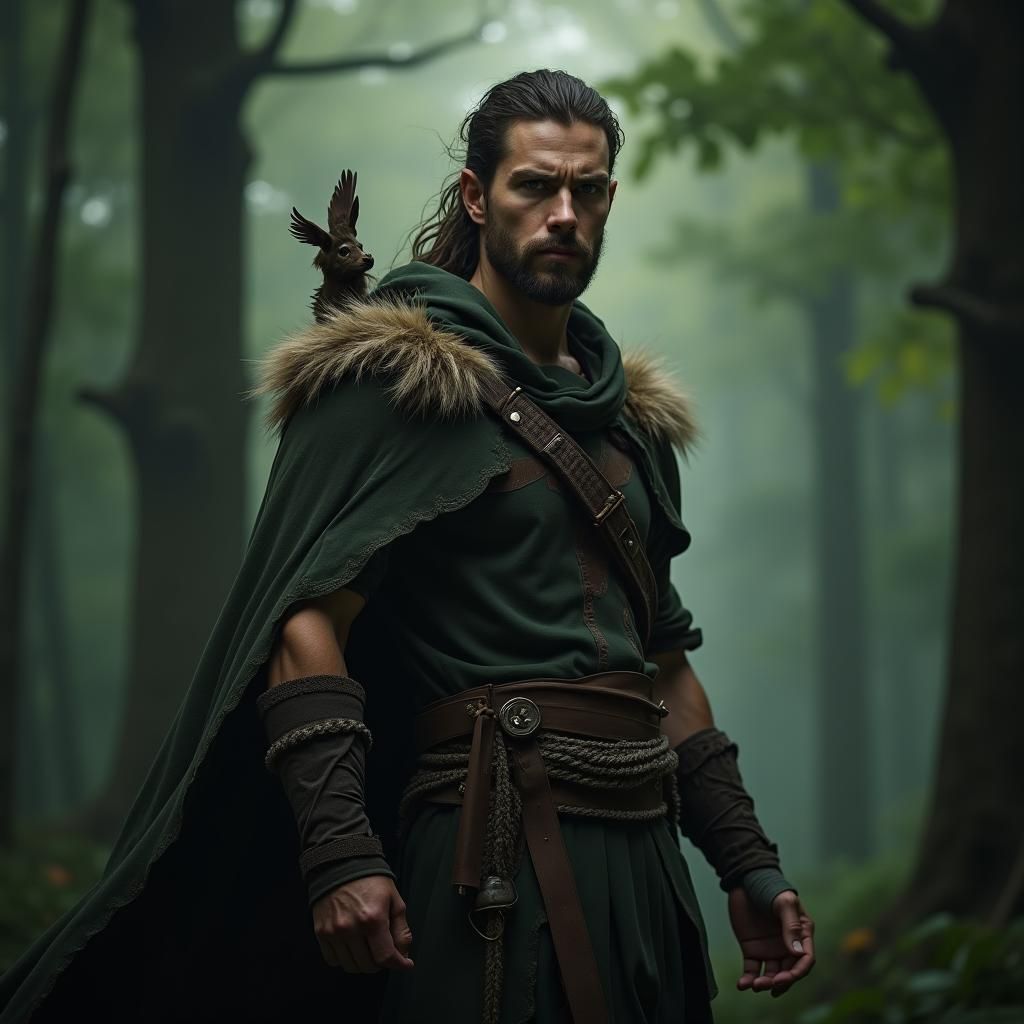 Fae Ranger Portrait in Forest Setting