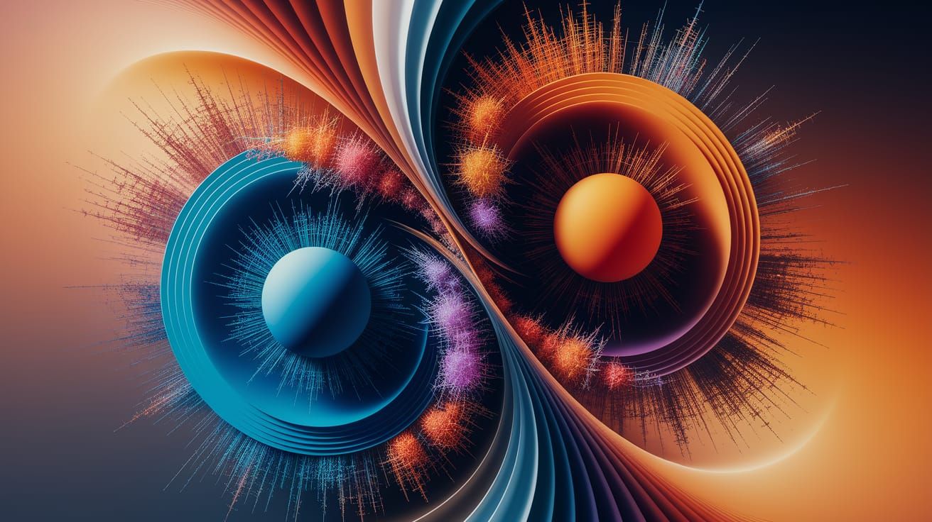 Stunning 3D Tapestry of Contrasting Colors and Intricate Thr...