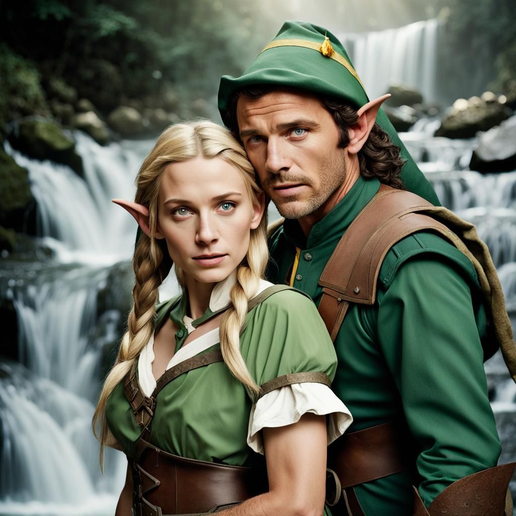 Ranger and Elf Cuddle: Professional Portrait Photography