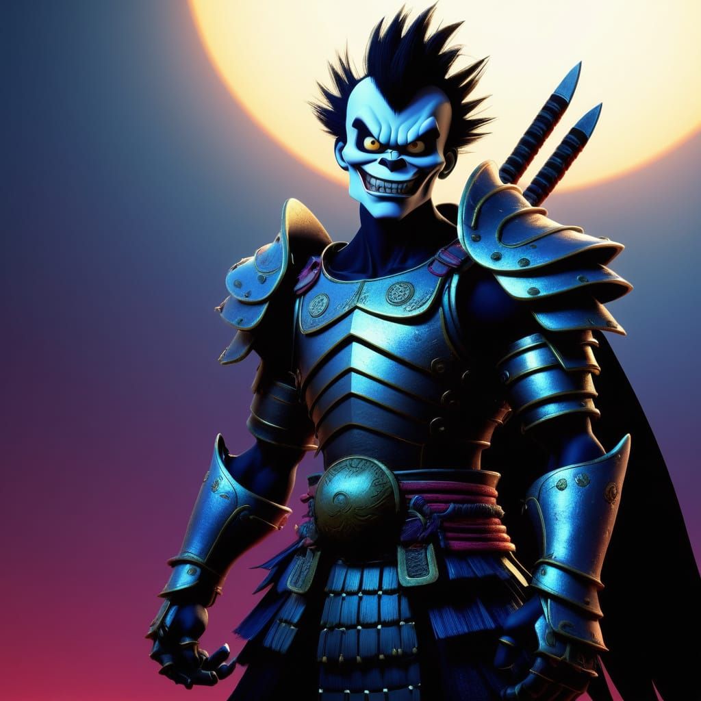 Ryuk Samurai: Vibrant 3D Concept Art