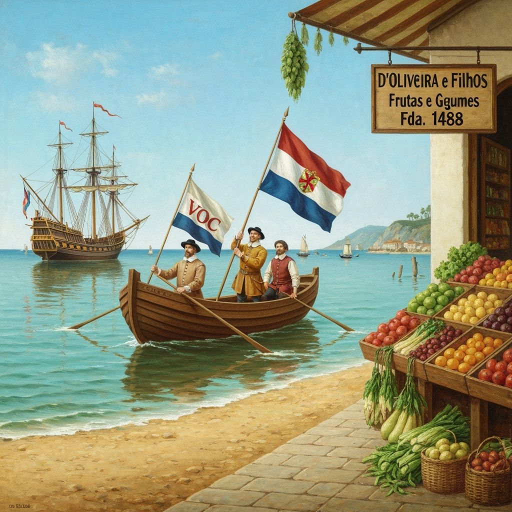 Jan van Riebeeck Arrives at Table Bay as Oil Painting