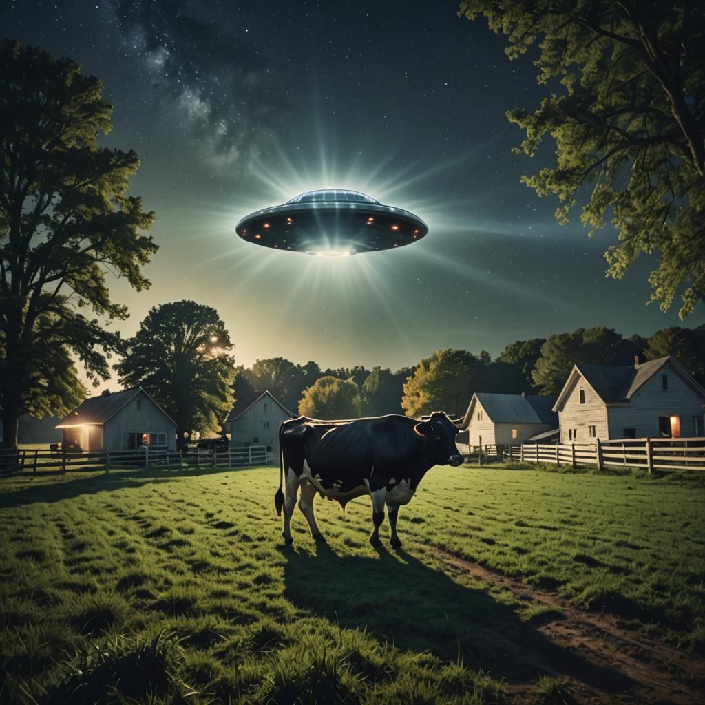 UFO Abduction: Cow Over Ohio Farmstead