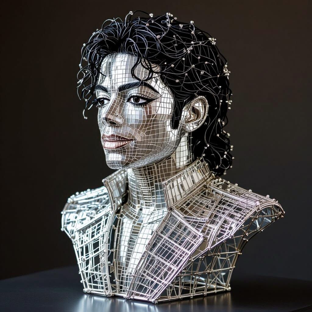 Michael Jackson Wire Sculpture