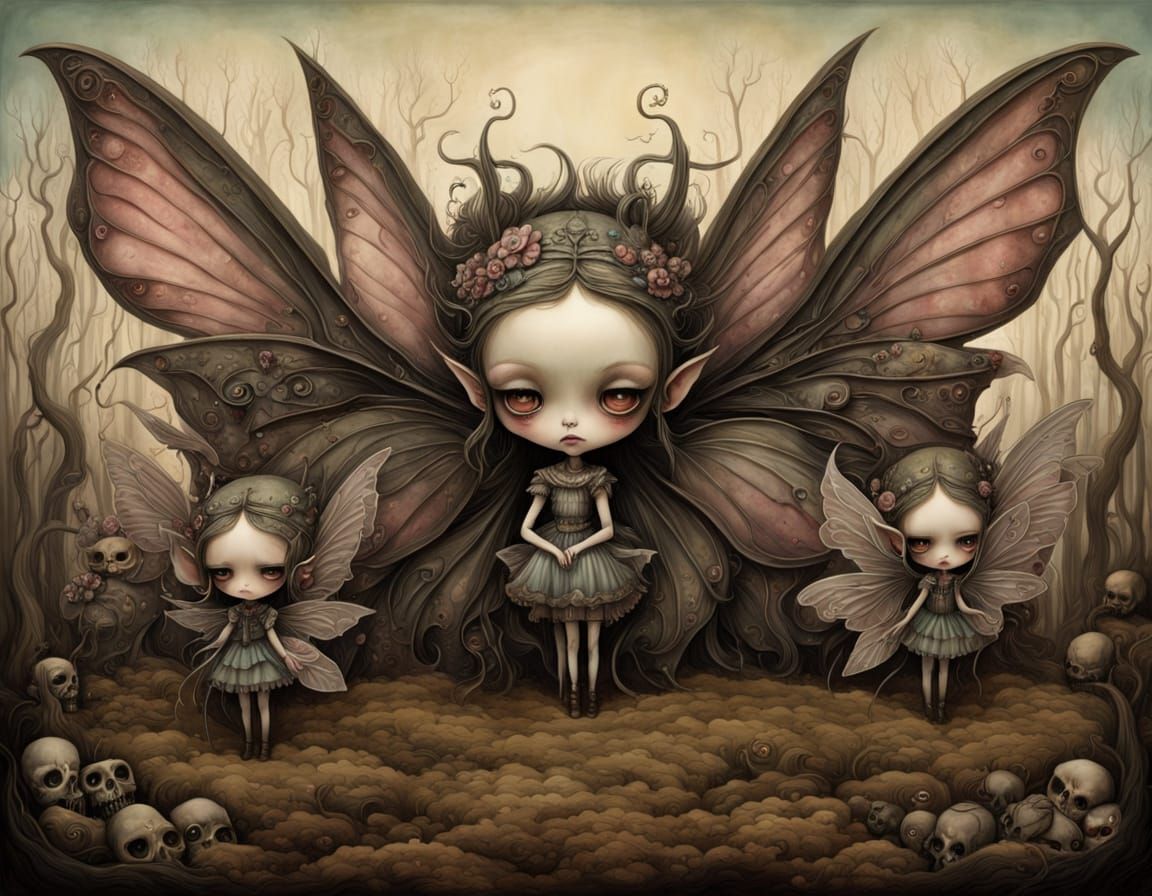 Malevolent Fairies in Pop Surreal Style