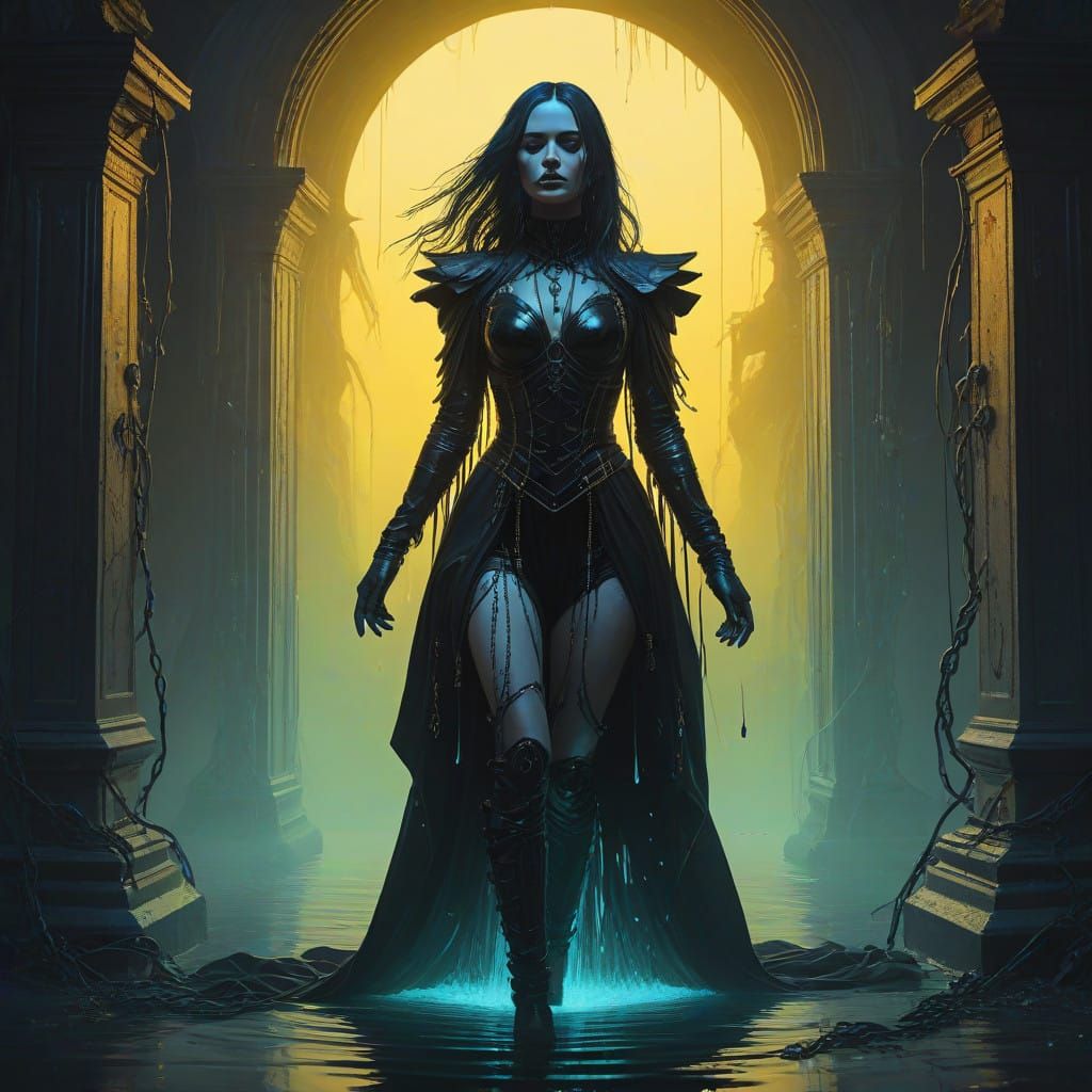 Gothic Woman of Ethereal Beauty