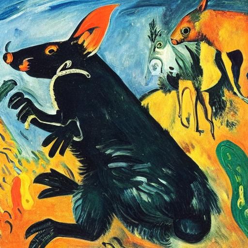 Wombat Dissolving into Words: Abstract Expressionism