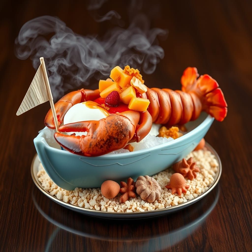 Majestic Nitro Lobster Ice Cream Boat in a Miniature World