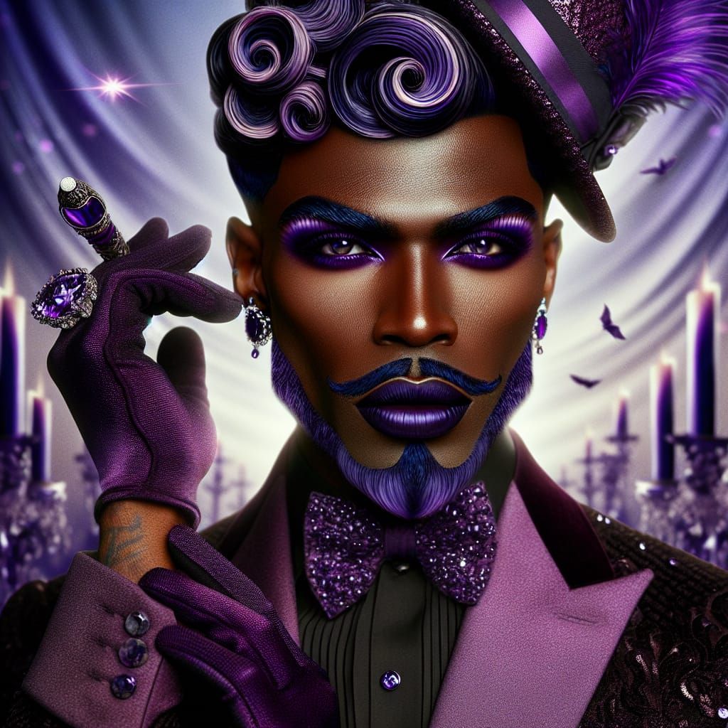 A glamorous  purple and blue