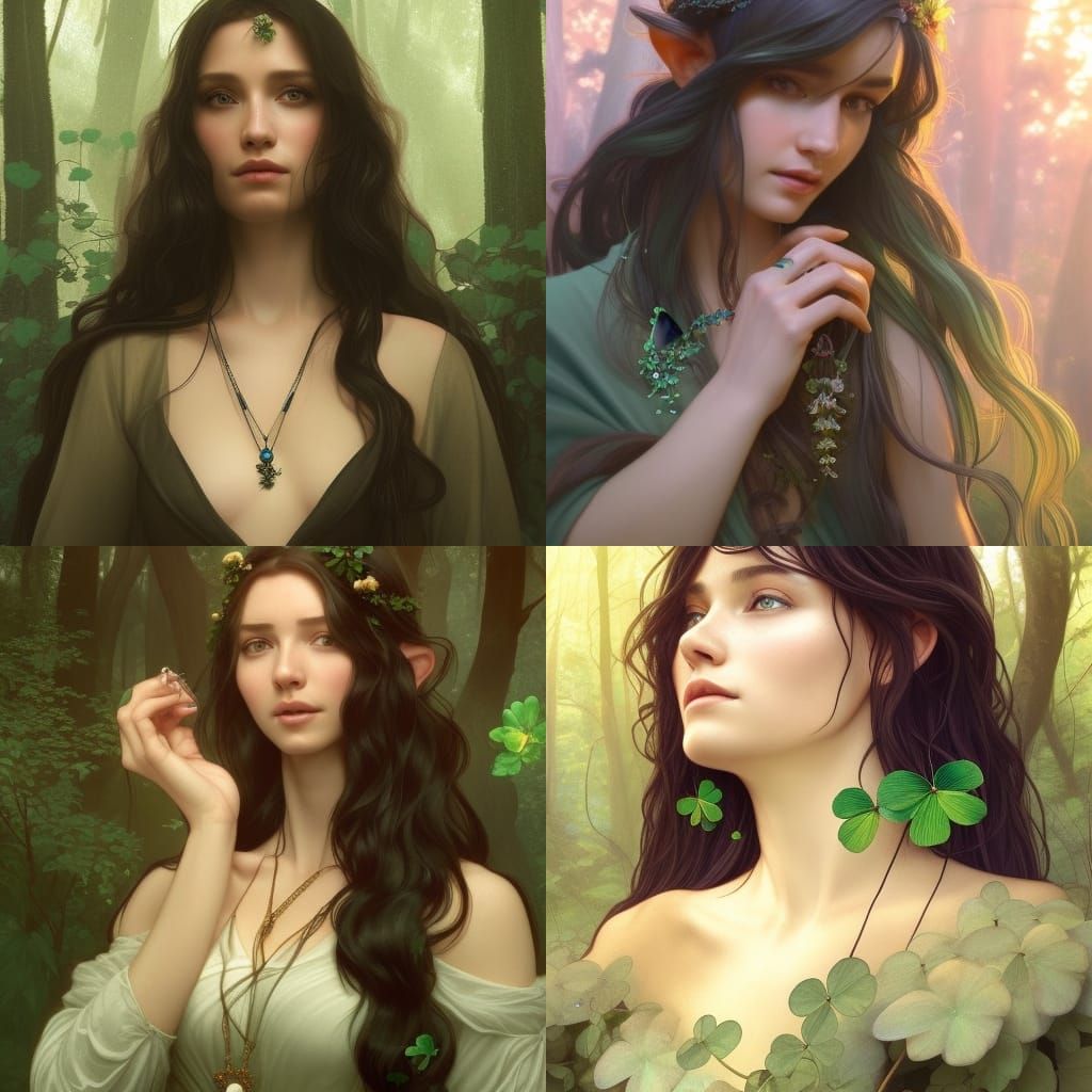Enchanting Elf Portrait in Detailed Forest Setting