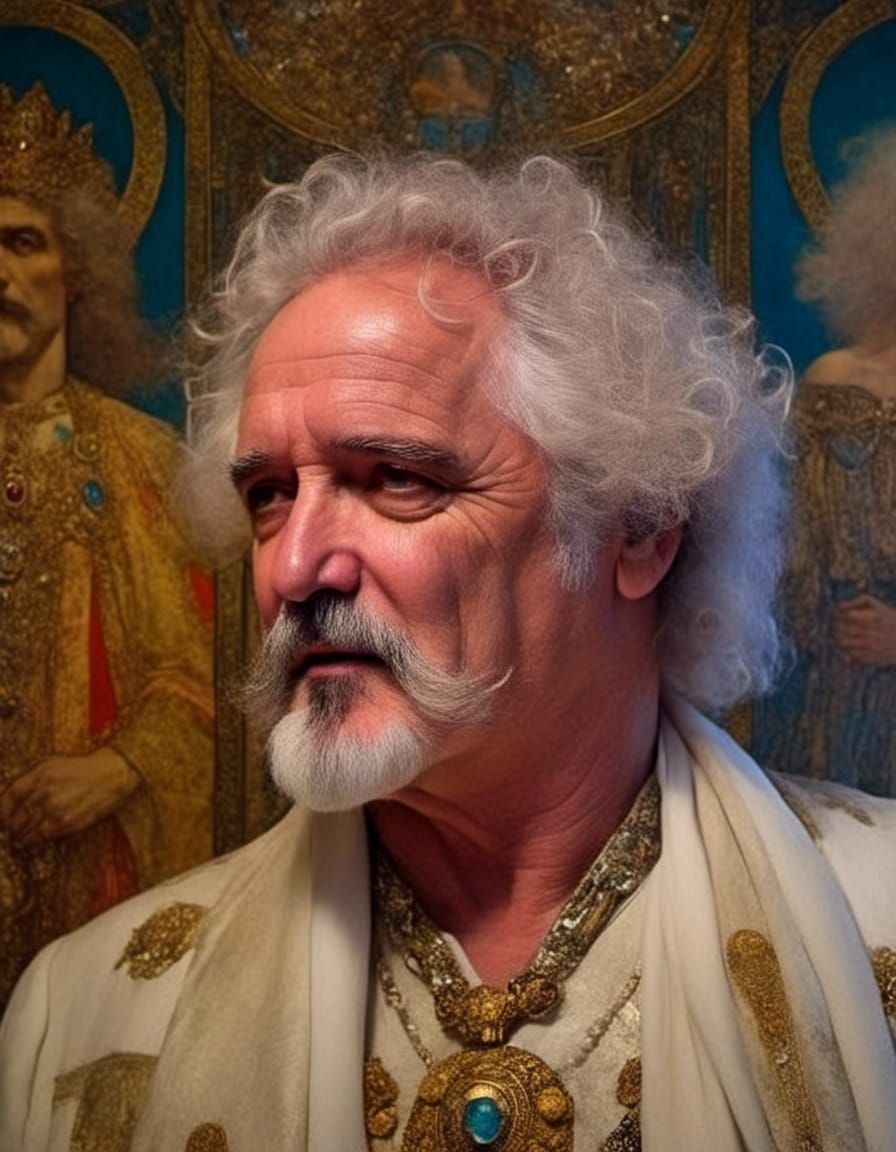 Otto Rapp as Emperor, in Art Nouveau Style