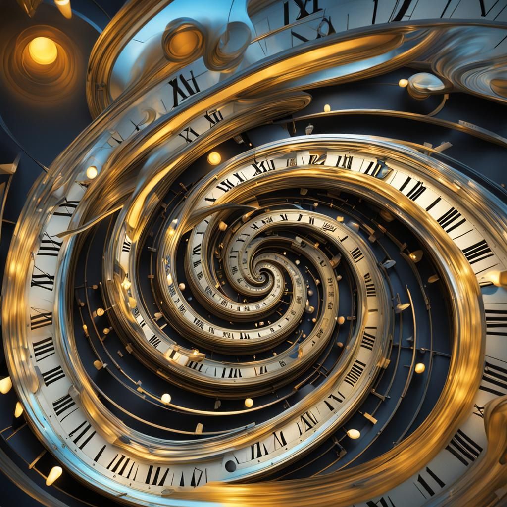 Surreal Clock Numbers in Dynamic Lighting