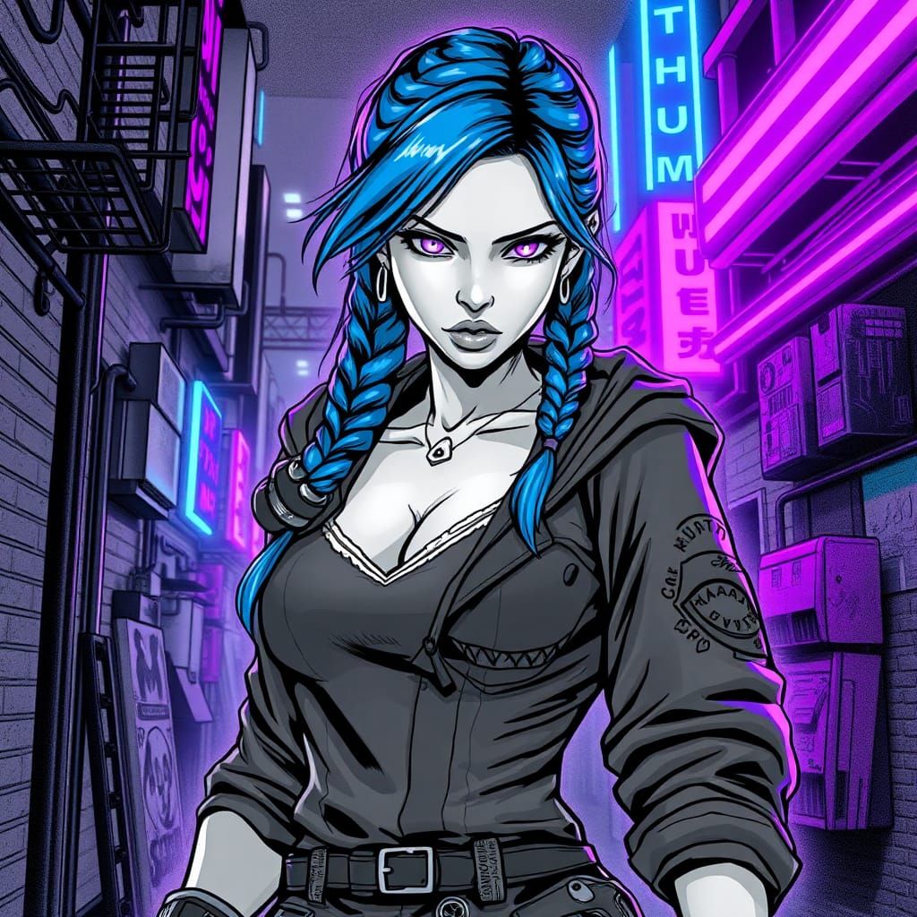 Vietnamese Superheroine in Ao Dai: Ink Drawing Concept Art