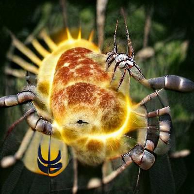 Golden Sunspider Close-Up