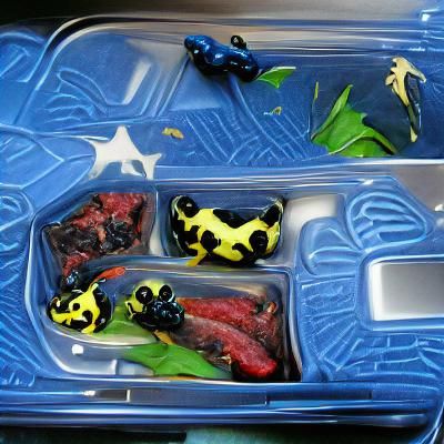 Poison Dart Frogs in Child's Bento Box