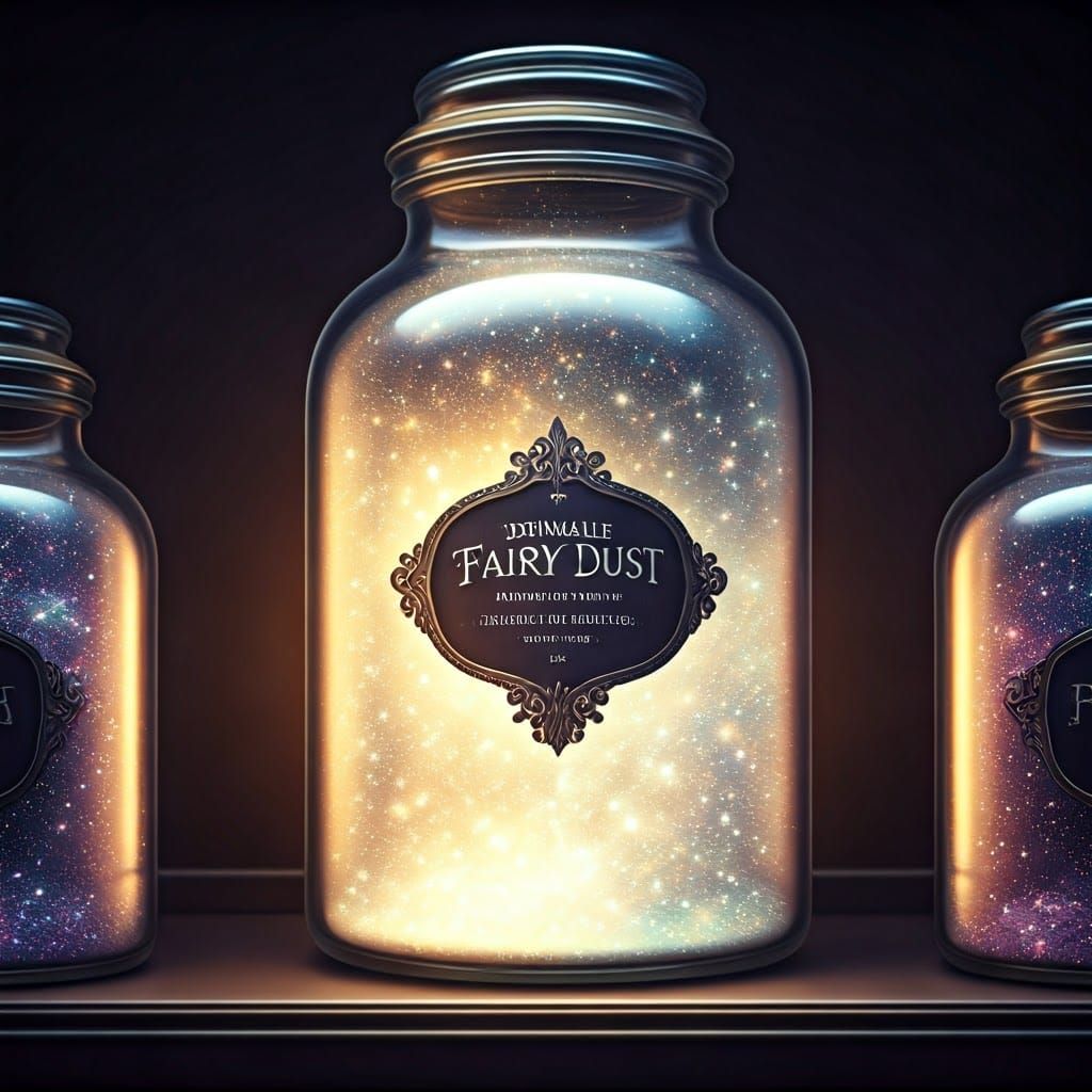 Drinkable Fairy Dust in Glass Jar