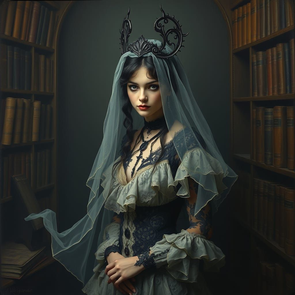 Selene Blackthorn: Shadow Sorceress in Surreal Archives