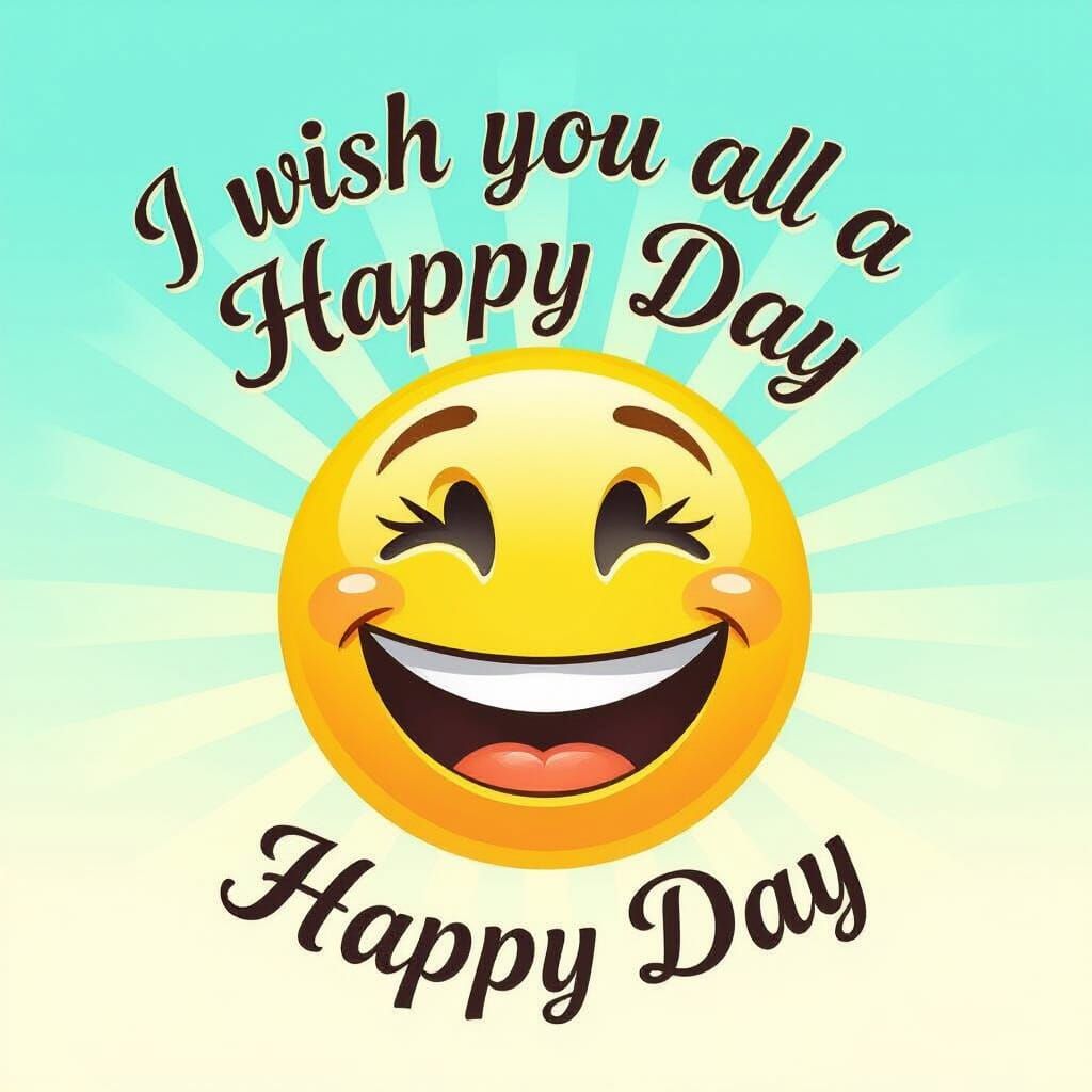 Uplifting Yellow Smiley Vector Art