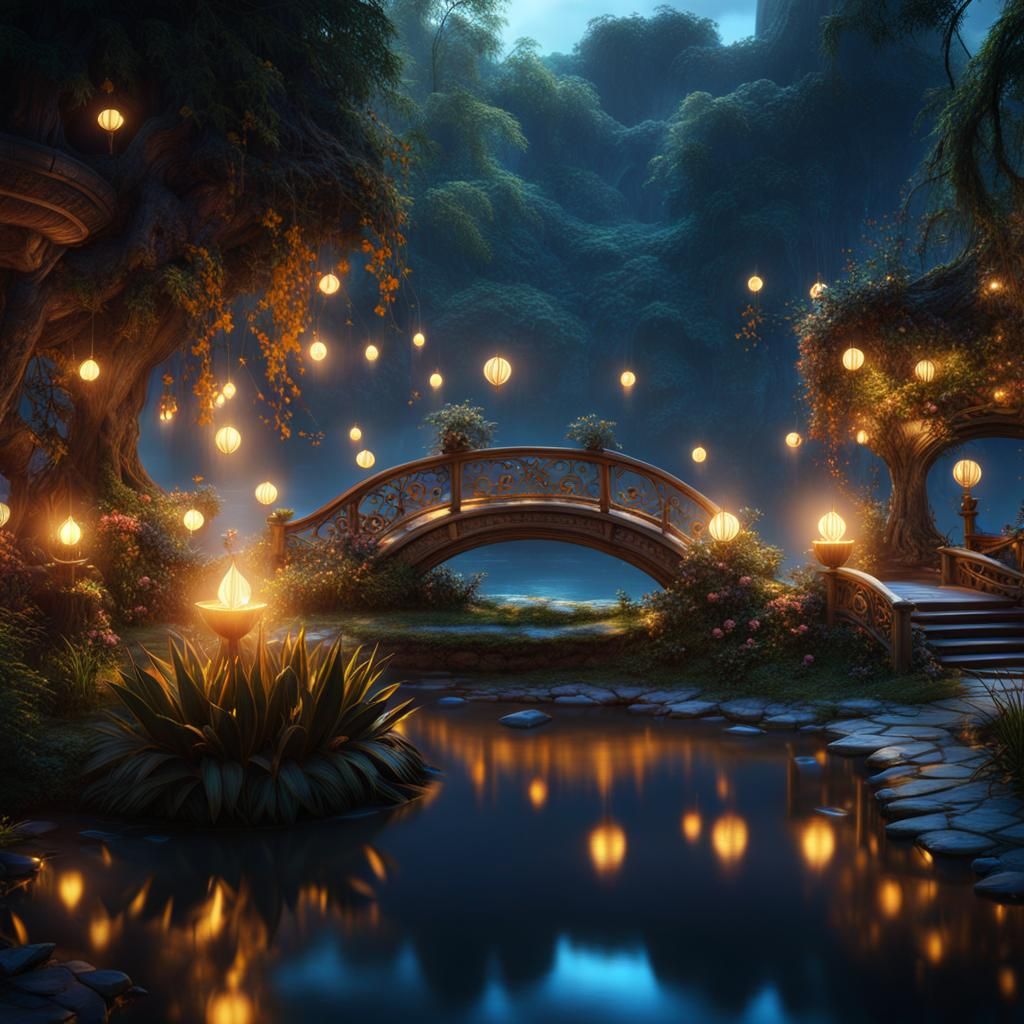 Enchanted Pond: Bird's Diwali Night Ascent