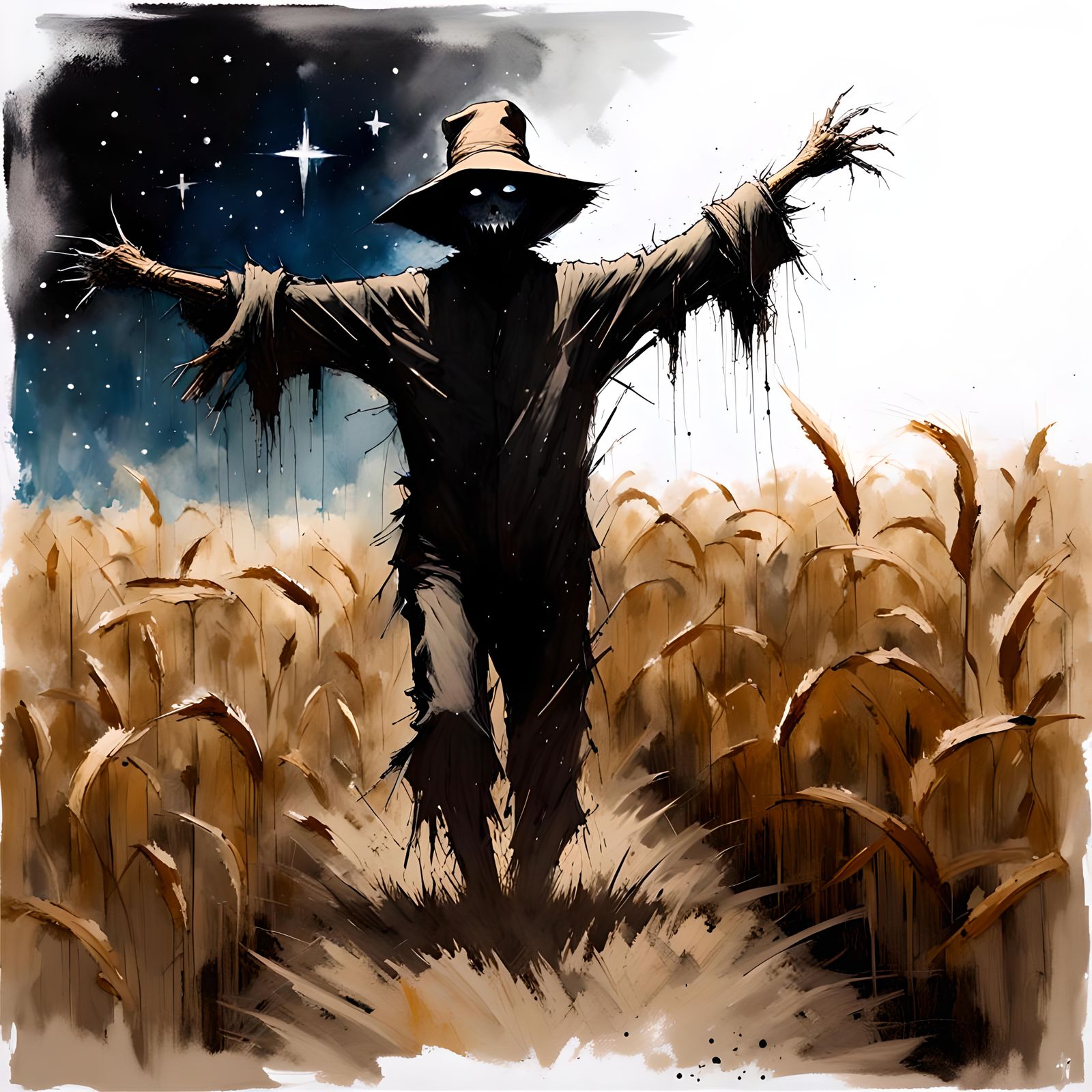 Terrifying Scarecrow, coming after you, reaching out to grab...