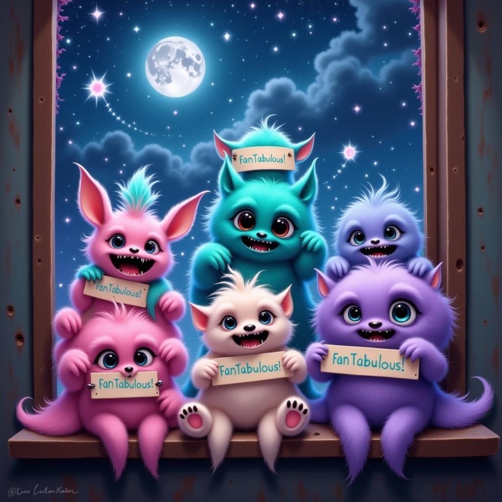 Whimsical Monsters Promote 'FanTabulous!' Under Starry Sky