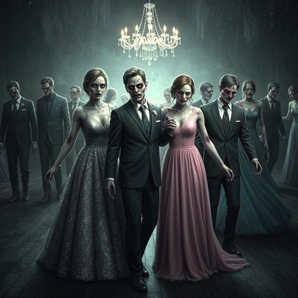 Zombies Elegantly Dance at Moody Prom Night