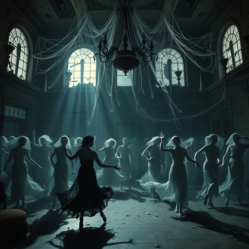 Spectral Figures Dance in Decaying Ballroom