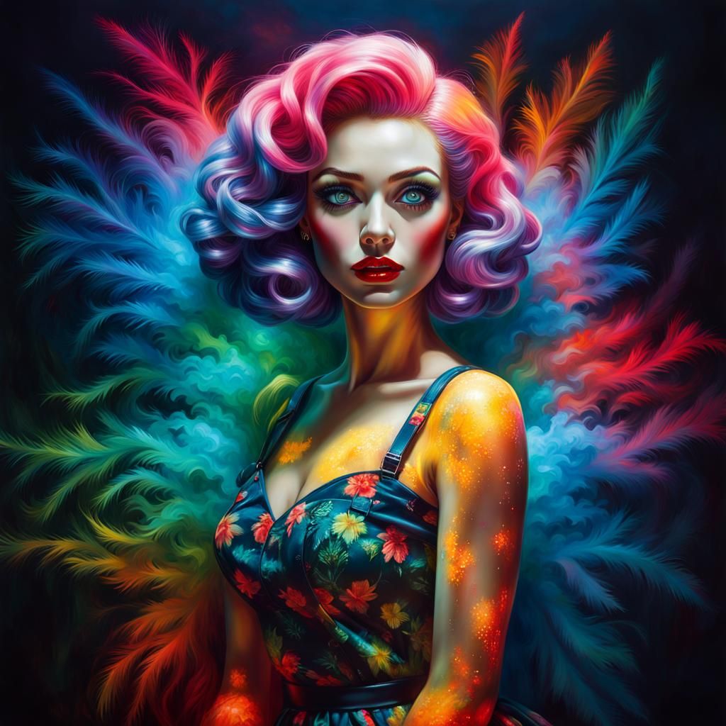 American Pinup Doll School Girl Character Design (Hyperreali...