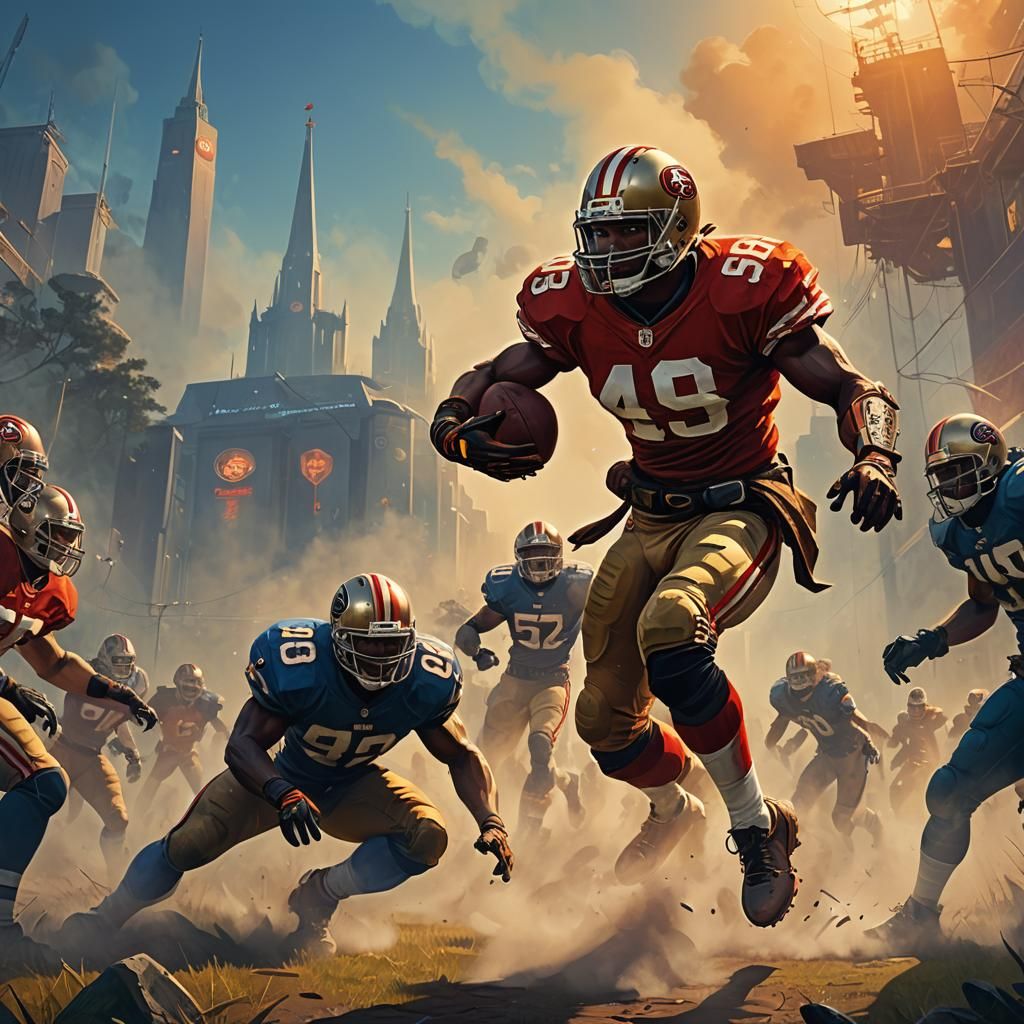 49ers Player in High Fantasy Concept Art