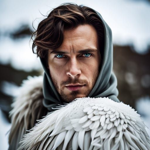 Attractive Arctic King Portrait in Hyperrealism