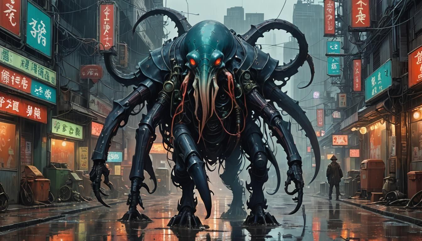 Surreal Detailed Scene in Muted Hues