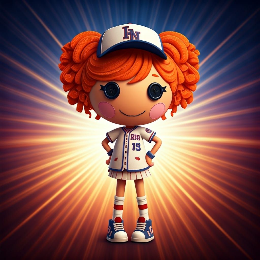 Lalaloopsy Baseball Player in Pixar-Inspired 3D Art