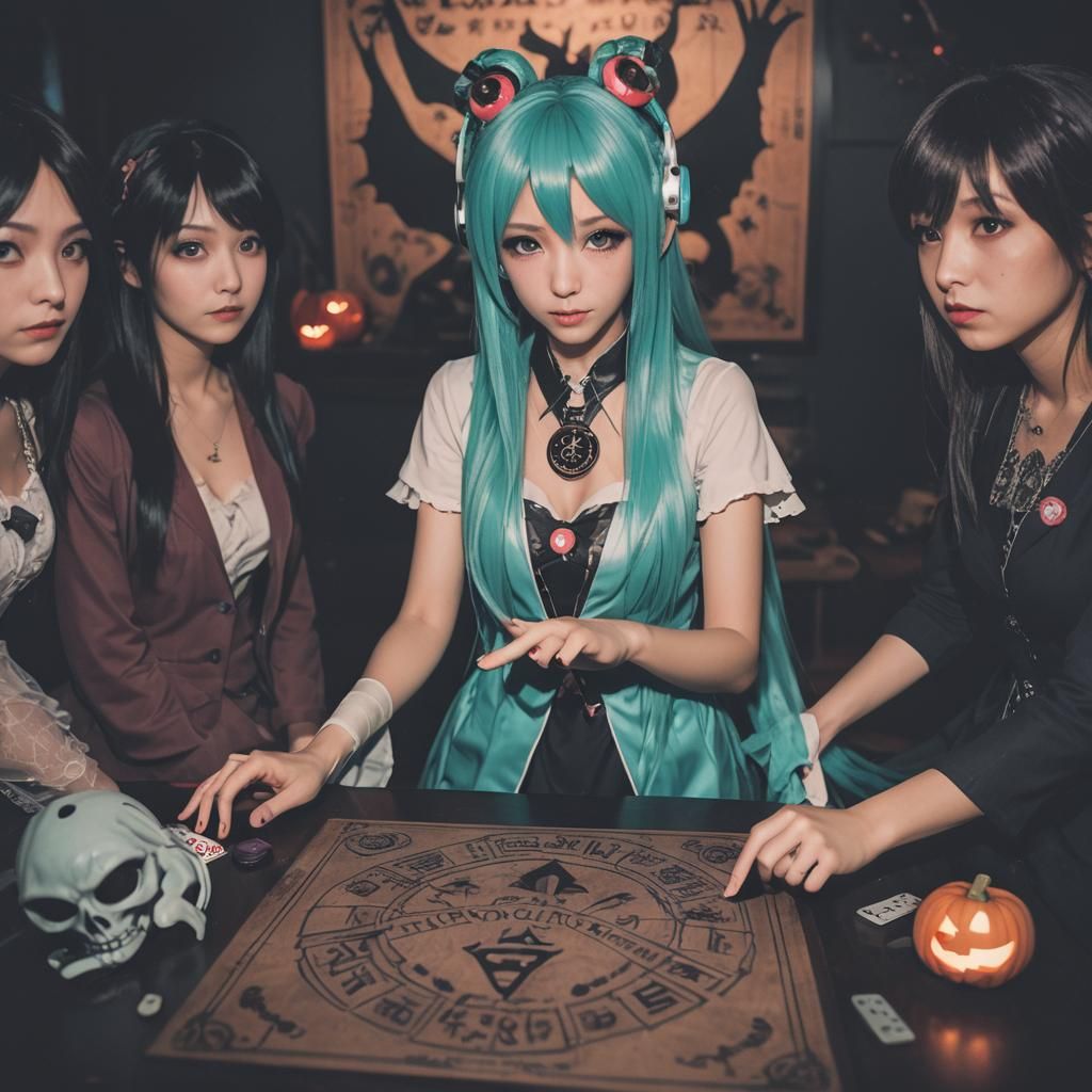 Hatsune Miku Halloween Ouija Board Séance