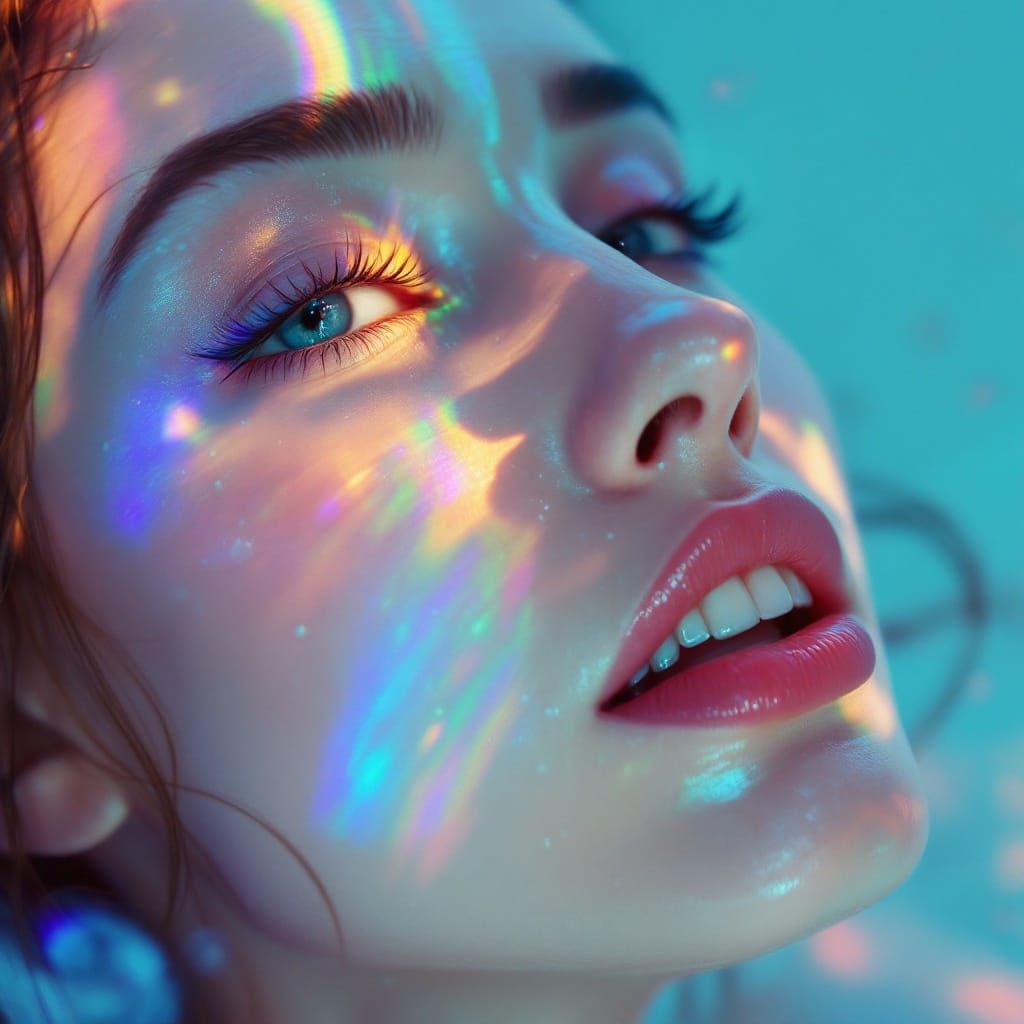 Surreal Portrait of a Serene Woman Underwater