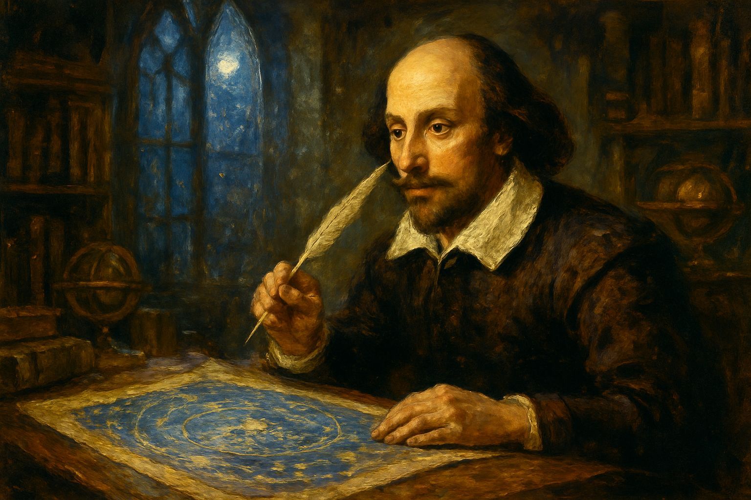 Shakespeare Contemplates the Cosmos: Digital Impressionism