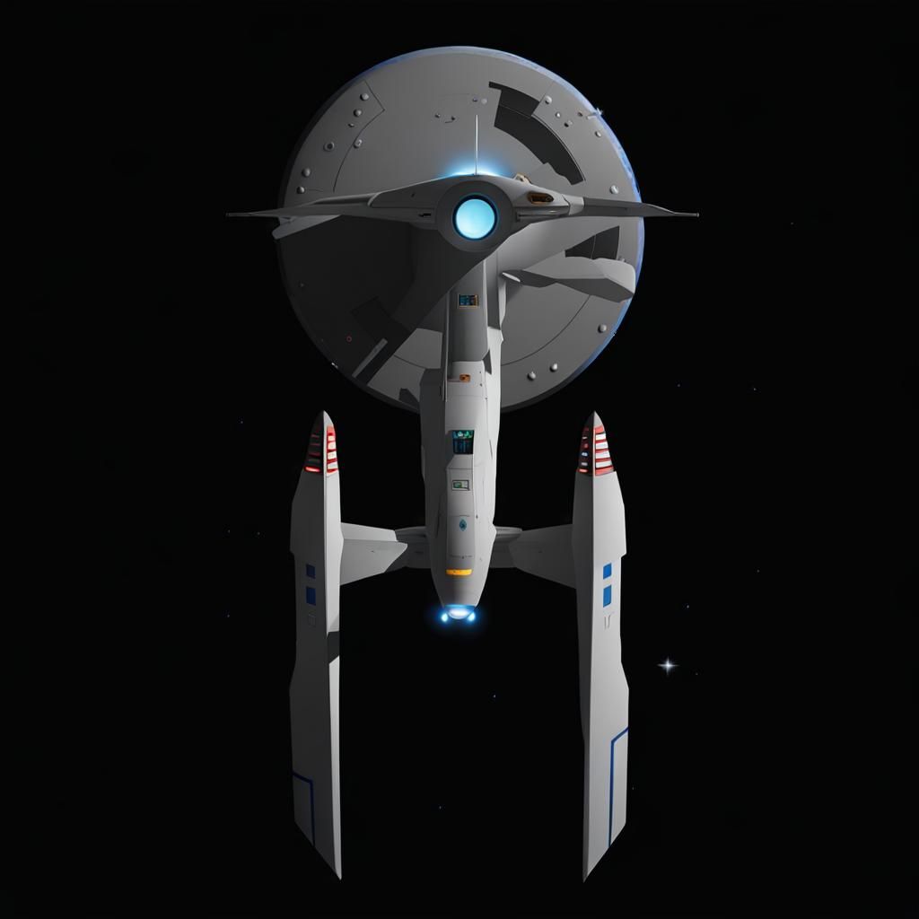 Star Trek Starship Digital Rendering