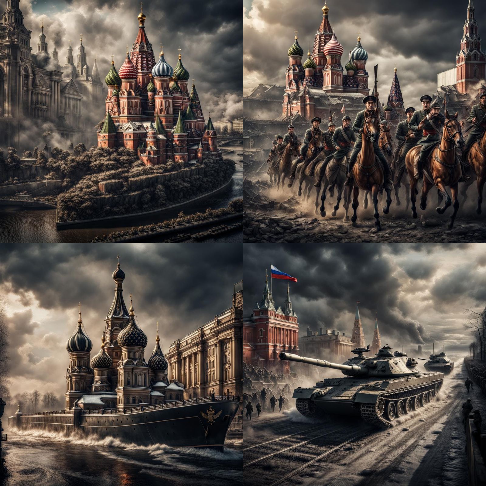 Hyperrealistic Victory Scene of the Russian Federation