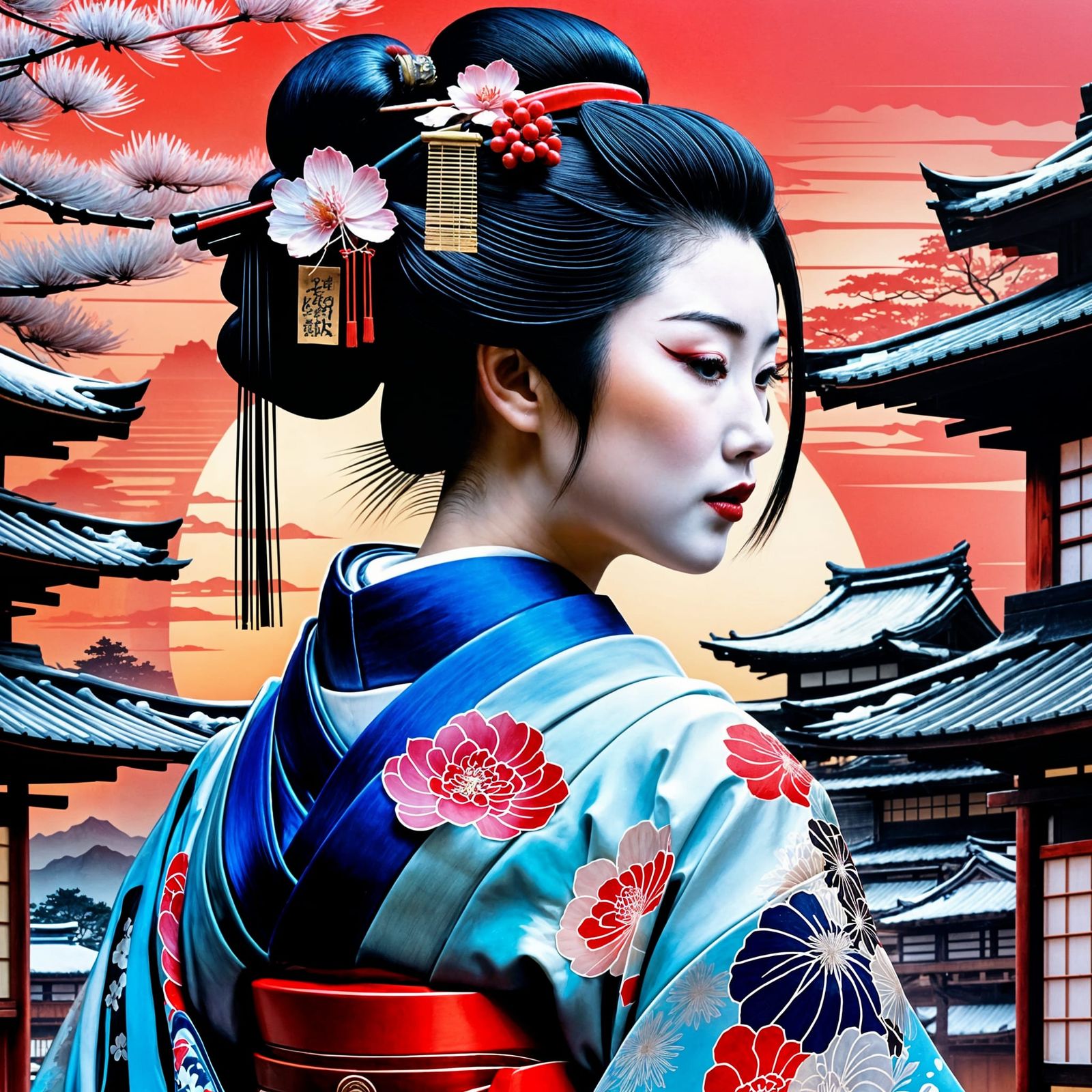 Geisha In a Village. 2